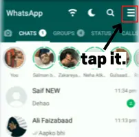 How can I see who my friends are chatting with on WhatsApp