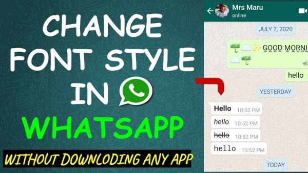 Change the Font Style in WhatsApp